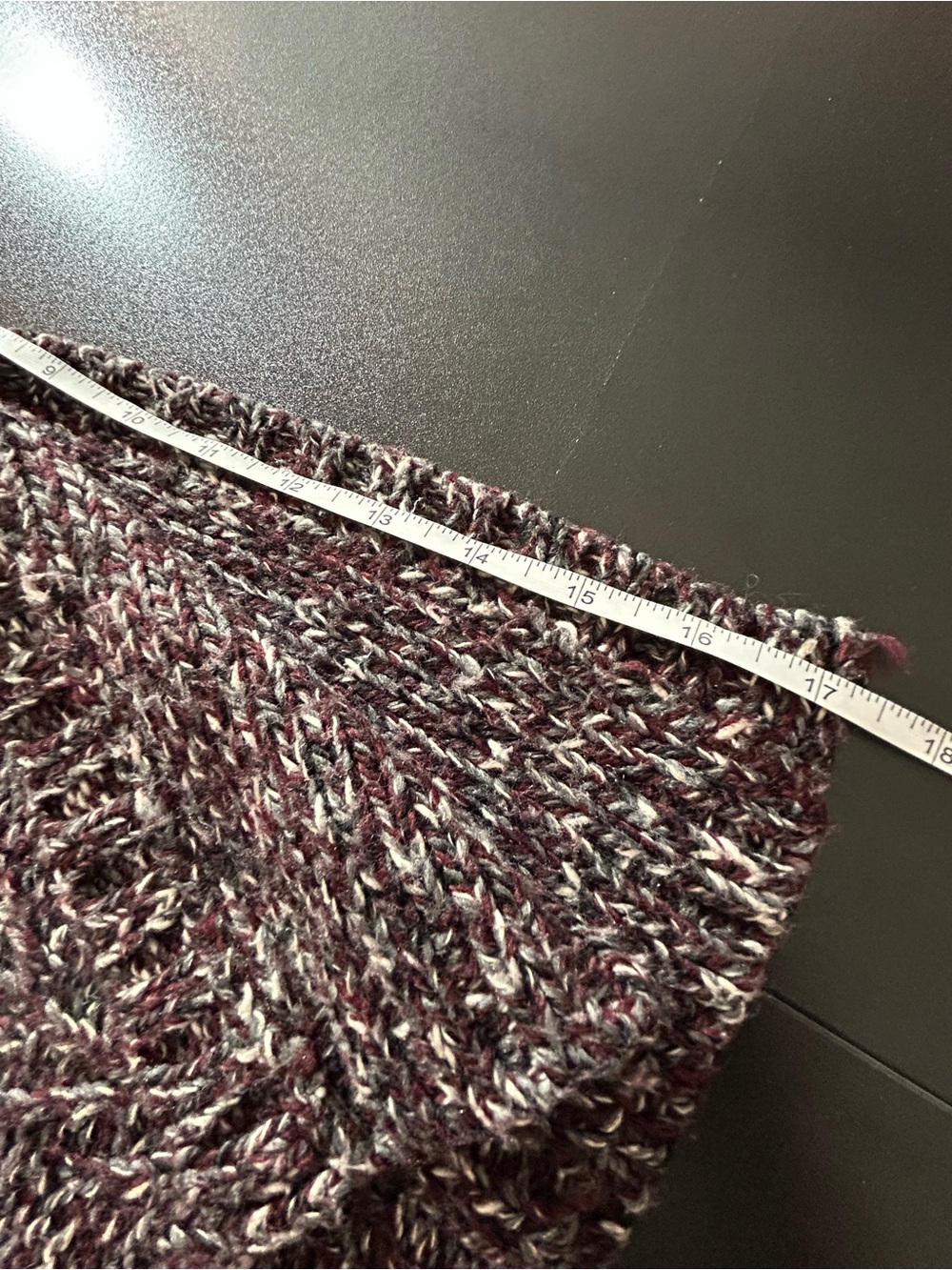 Madewell Cable Knit Sweater Marled Burgundy Gray Womens Medium - Picture 7 of 7